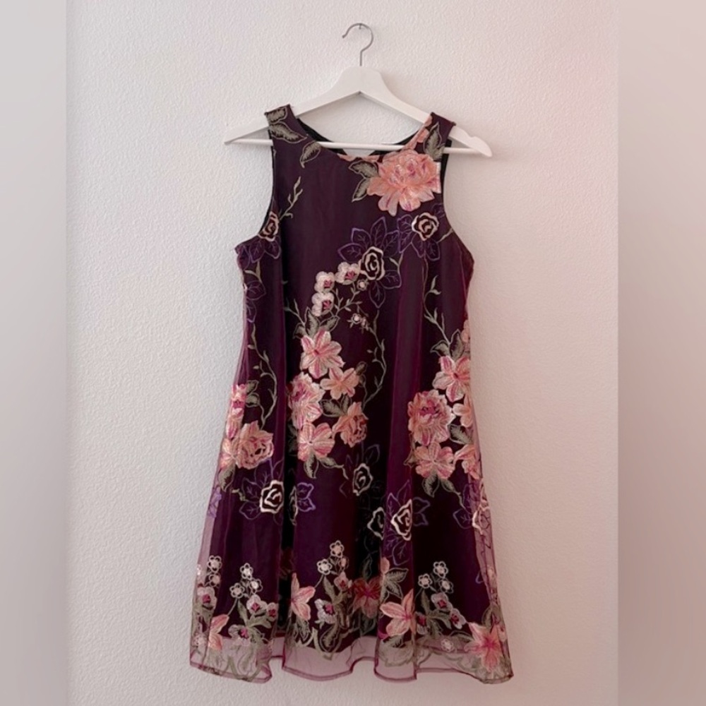Anthropologie ICE embroidered dress size medium